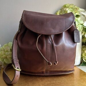 Pre 1994 Coach Vintage Classic Legacy Drawstring Bucket Crossbody Bag